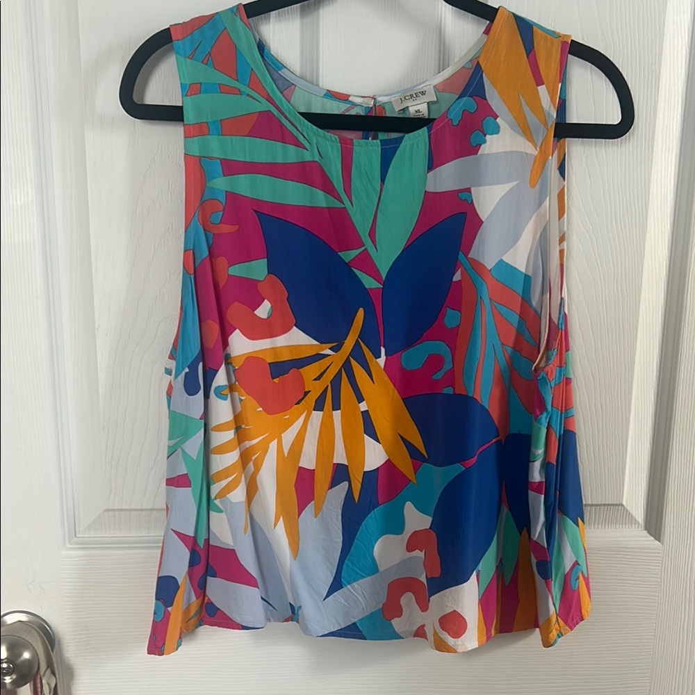 J. Crew XL floral Tank Top